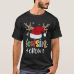 Christmas Cousin Crew Red Santa Hat Reindeer Xmas  T-Shirt<br><div class="desc">Christmas Cousin Crew Red Santa Hat Reindeer Xmas Pyjamas</div>