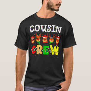 Christmas Cousin Crew Reindeer Matching Family Pa T-Shirt
