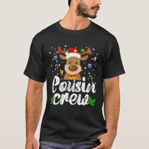 Christmas Cousin Crew Reindeer Matching Pajama T-Shirt