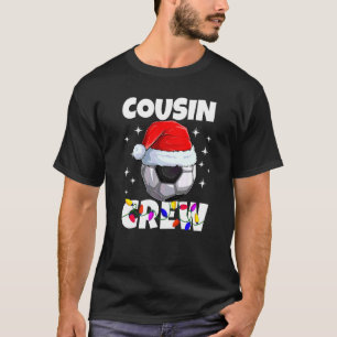 Christmas Cousin Crew Soccer Ball Pyjamas Family X T-Shirt