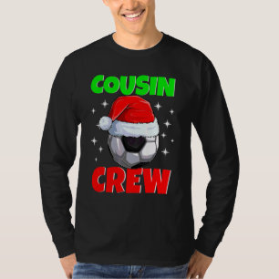 Christmas Cousin Crew Soccer Ball Pyjamas Family X T-Shirt
