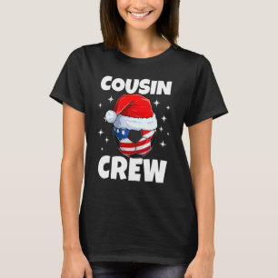 Christmas Cousin Crew Soccer Ball Usa Pyjamas Fami T-Shirt