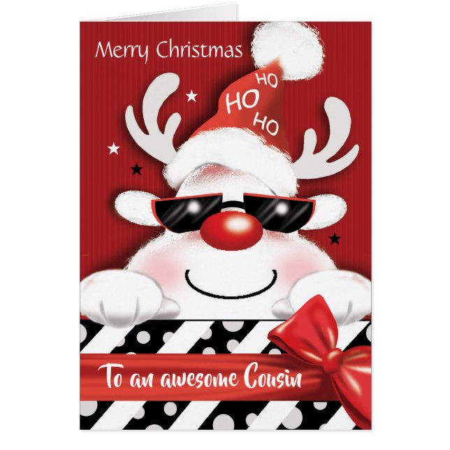 Christmas, Cousin, Fun Reindeer, Ho, Ho, Ho, (Front)