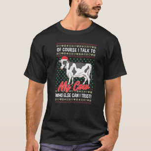 Christmas Cow Farm Country Farmer Farming Humour T-Shirt