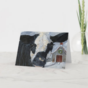 Christmas Cow Holiday Card