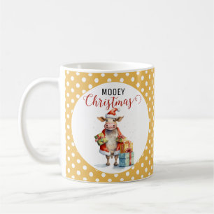 Christmas Cow Pun Coffee Mug
