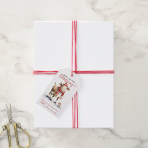 Christmas Cow Pun Gift Tags