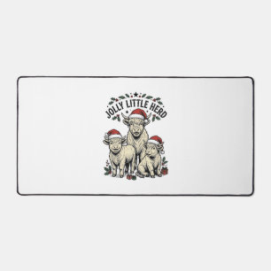 Christmas Cow Shirt Vintage Holiday Herd Art Desk Mat