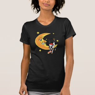 Christmas cow slumped over the moon T-Shirt