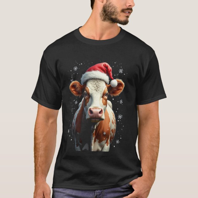 Christmas cow T-Shirt (Front)