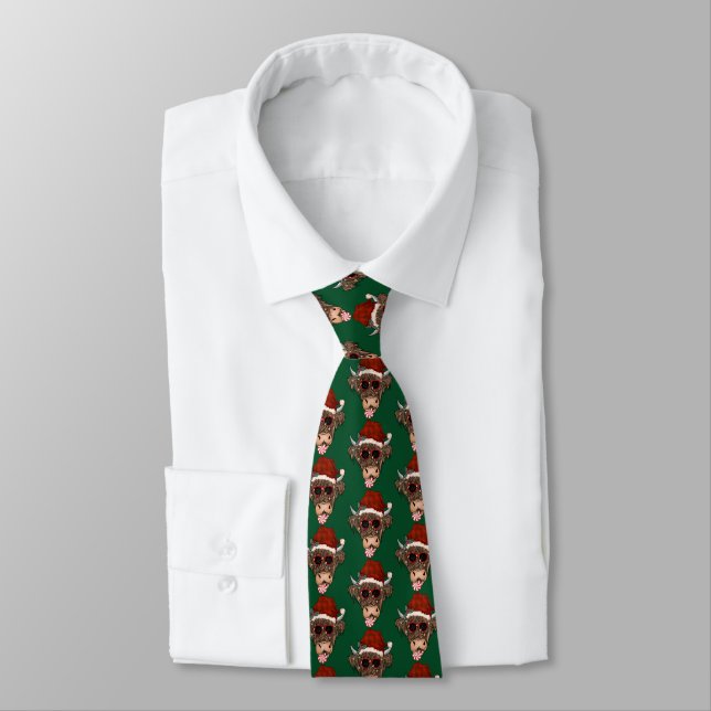 Christmas Cow Tie (Tied)