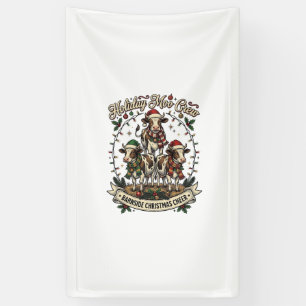 Christmas Cow Trio Vintage Barn Holiday Shirt Desi Banner