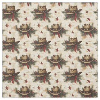 Christmas Cowboy Hats  Fabric