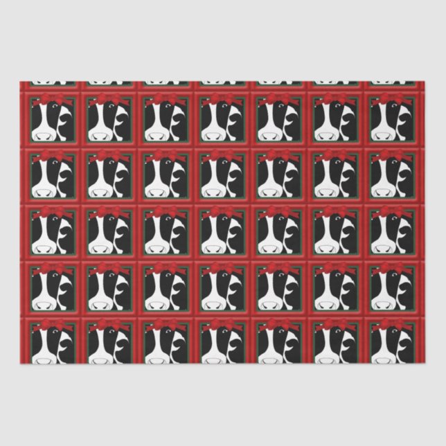 Christmas Cows Decoupage 15x20 Tissue Paper (Front)