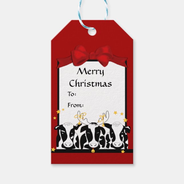Christmas Cows Gift Tag (Front)