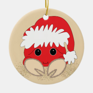 Christmas Crab Ceramic Tree Decoration