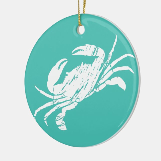 Christmas Crab Ceramic Tree Decoration (Left)