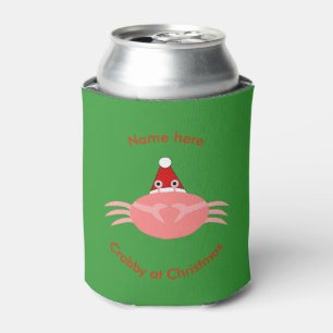 Christmas Crab Custom Can Cooler
