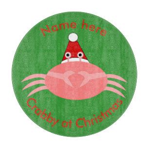 Christmas Crab Custom Cutting Board