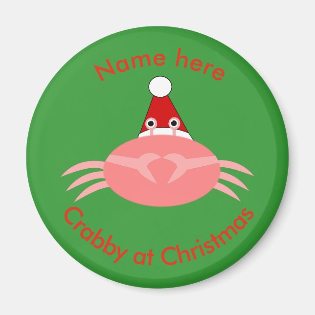 Christmas Crab Custom Magnet (Front)