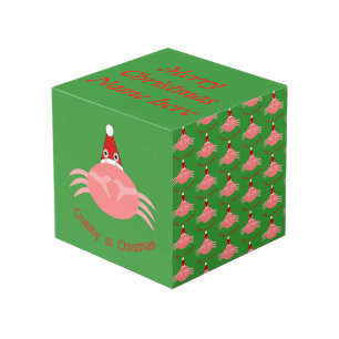 Christmas Crab Custom Photo Cube