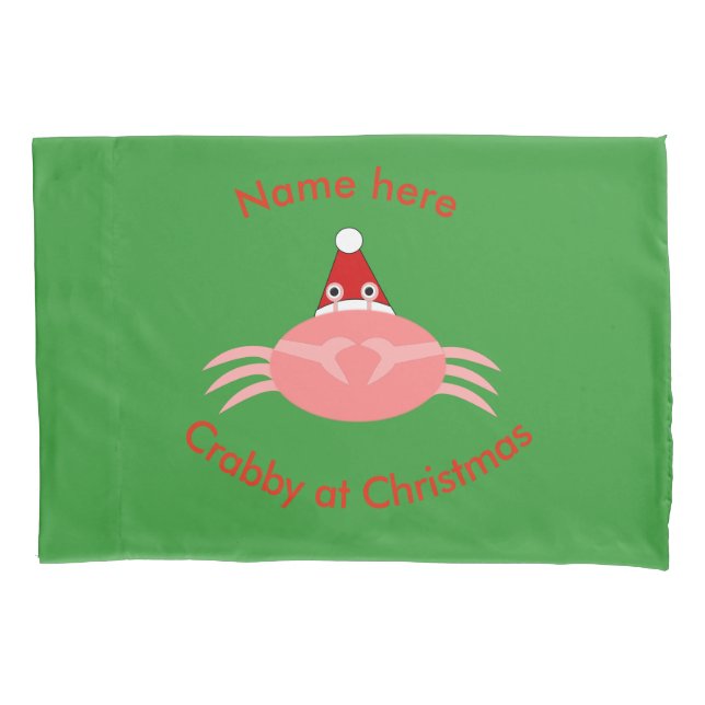 Christmas Crab Custom Pillowcase (Front)
