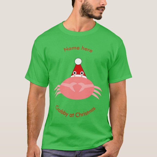 Christmas Crab Custom T Shirt (Front)