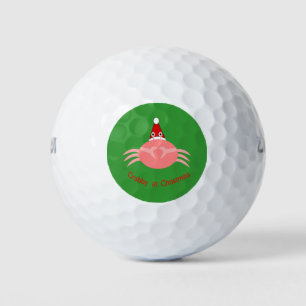 Christmas Crab Golf Ball