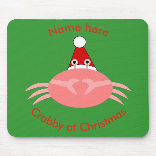Christmas Crab Mousepad (Front)
