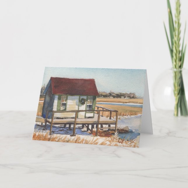Christmas Crab Shack Greeting Card (Front)