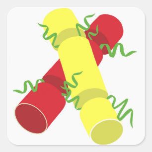 Christmas Crackers Square Sticker