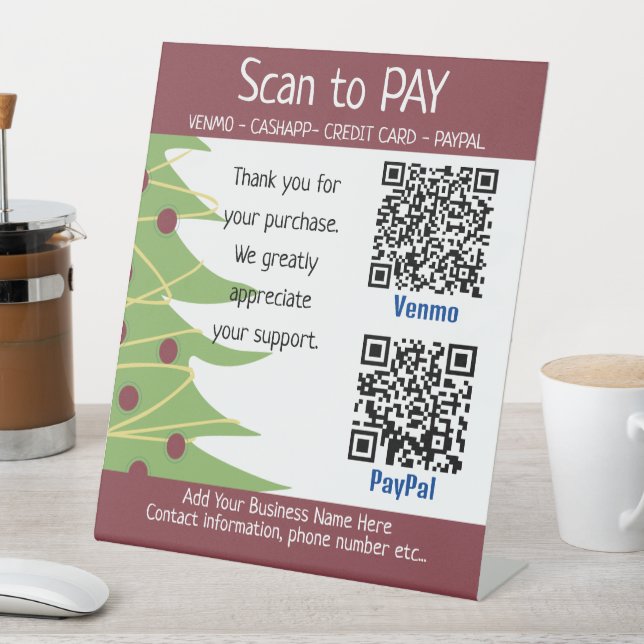 Christmas Craft Fair Ideas | Pay Here Sign (In SItu)