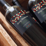 Christmas Cranberry and Popcorn Rustic Chalkboard<br><div class="desc">Recapture the old fashioned feel of a rustic,  homespun Christmas with these wine lables sure to make a special gift for your guests!  Fully customisable to say just what you want.</div>