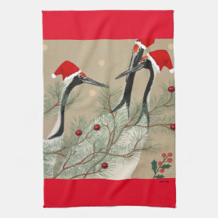 Christmas Cranes     Tea Towel