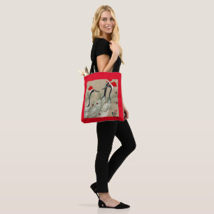 Christmas Cranes Tote Bag