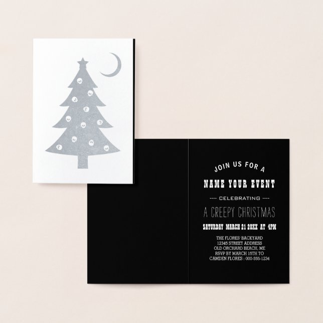 Christmas Creepy Tree Holiday Card (Display)