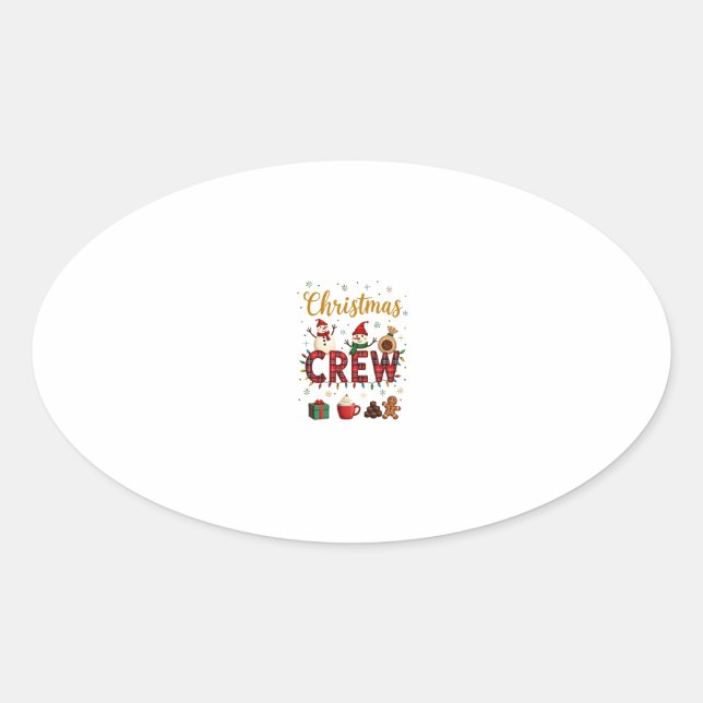 Christmas Crew (1) Oval Sticker (Front)