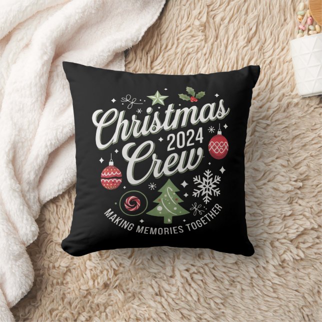 Christmas Crew 2024Family Matching Christmas Party Cushion (Blanket)