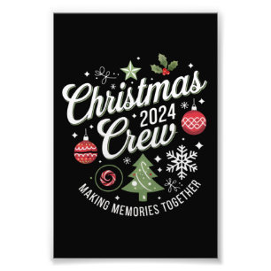 Christmas Crew 2024Family Matching Christmas Party Photo Print