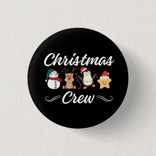 Christmas Crew 3 Cm Round Badge (Front)