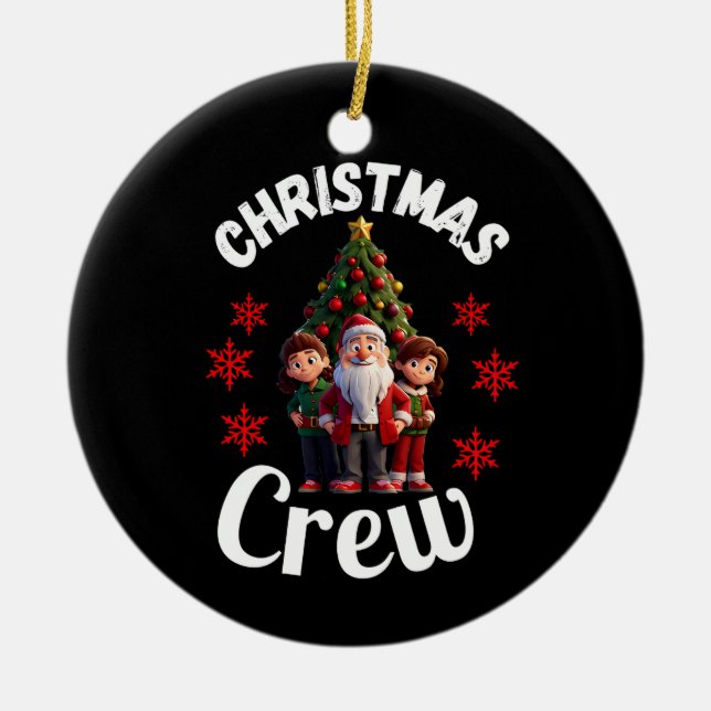 Christmas Crew Ceramic Tree Decoration (Front)