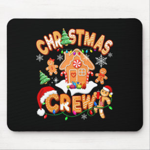 Christmas Crew Cookie House Gingerbread Family Xma Mouse Pad