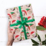 Christmas Crew Custom Six Photo Funny Holiday Gift Wrapping Paper<br><div class="desc">**Scroll down for photo How To below!** This funny and very merry Christmas gift wrapping paper will delight your friends and family when you personalise it with the photos of your kids, parents, friends and even pets putting the whole crazy cast of characters in silly holiday Santa and elf hats....</div>