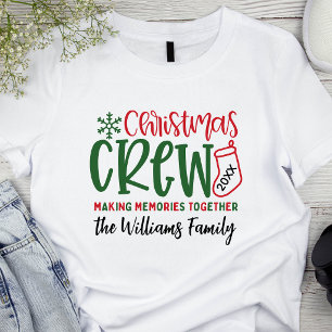 Christmas Crew Customised Christmas Family T-Shirt