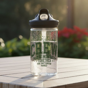 Christmas Crew Family Christmas Personalised Name Water Bottle