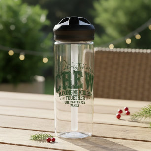 Christmas Crew Family Christmas Personalised Name Water Bottle