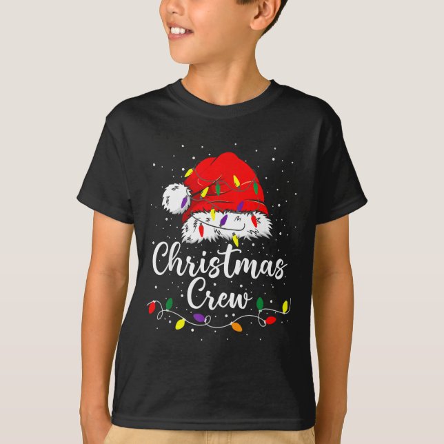 Christmas Crew Family Group Matching Christmas Paj T-Shirt (Front)