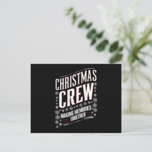 Christmas Crew Family Matching Xmas Squad  Holiday Postcard