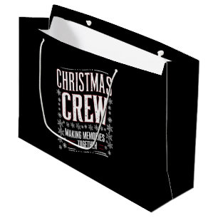 Christmas Crew Family Matching Xmas Squad  Large Gift Bag