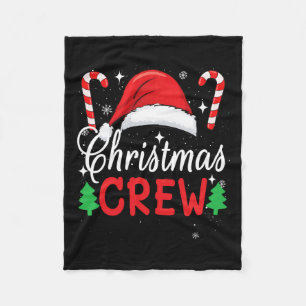 Christmas Crew Family Xmas Group Pajama Men Women  Fleece Blanket